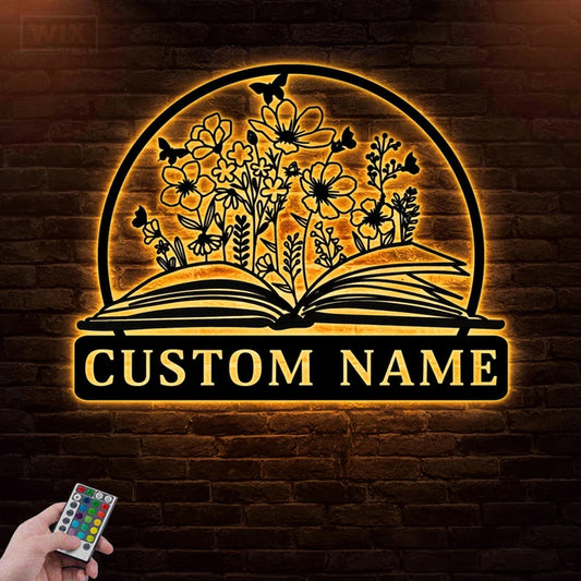Flower Led Metal Sign – Wix Decor