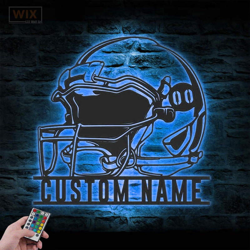 Football Led Metal Sign - Wix Decor