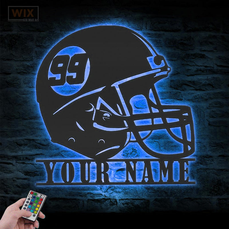 Football Led Metal Sign - Wix Decor