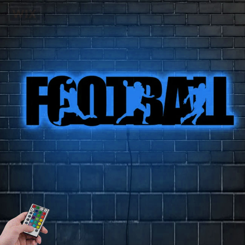 Football Led Metal Sign - Wix Decor