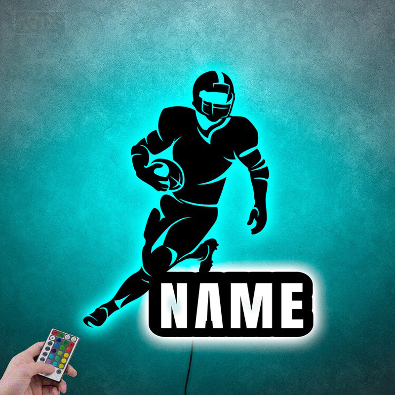 Football Led Metal Sign - Wix Decor