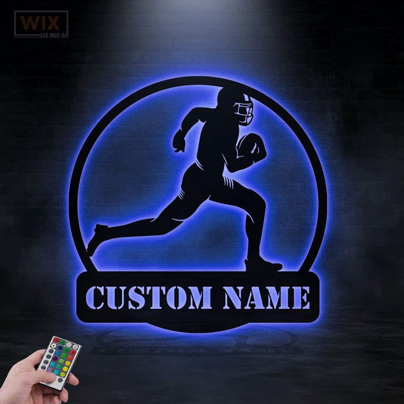 Football Led Metal Sign - Wix Decor