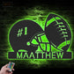 Football Led Metal Sign - Wix Decor