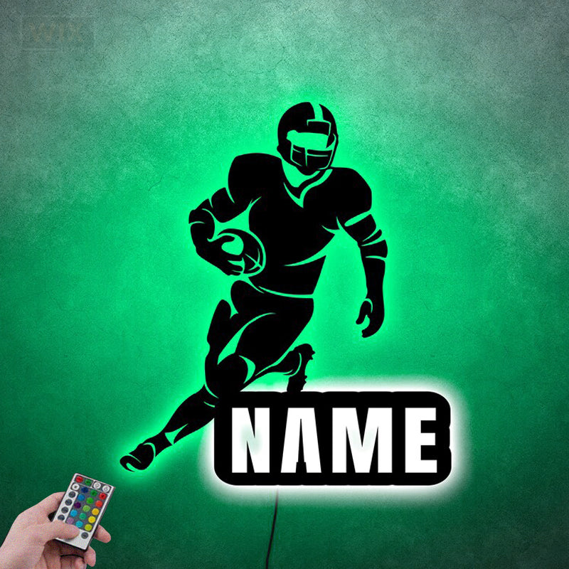 Football Led Metal Sign - Wix Decor