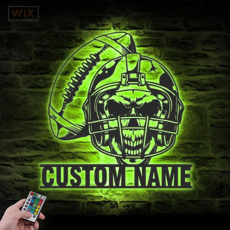 Football Led Metal Sign - Wix Decor