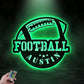 Football Led Metal Sign - Wix Decor