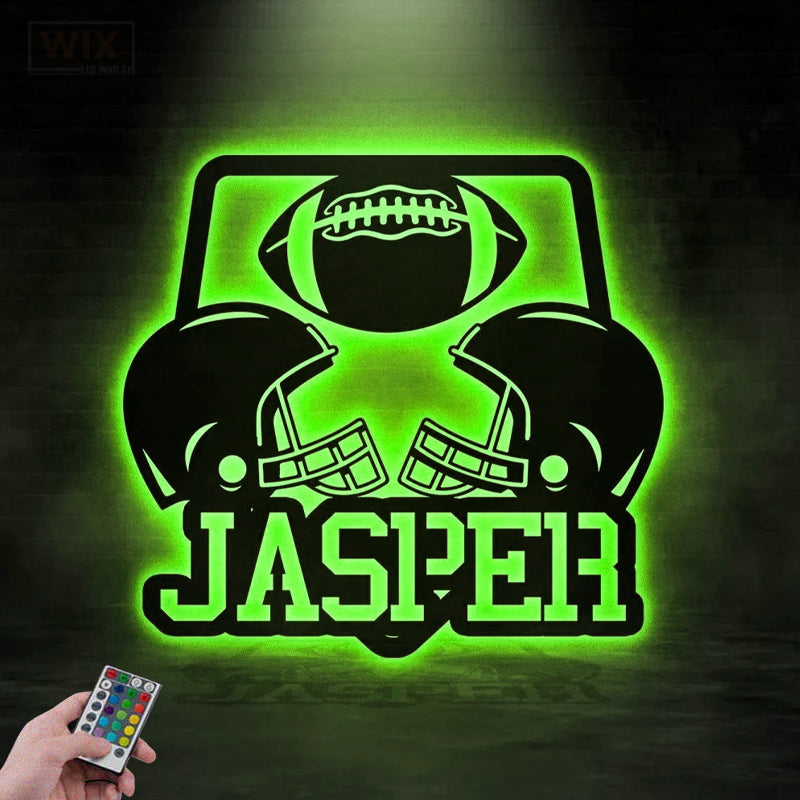 Football Led Metal Sign - Wix Decor