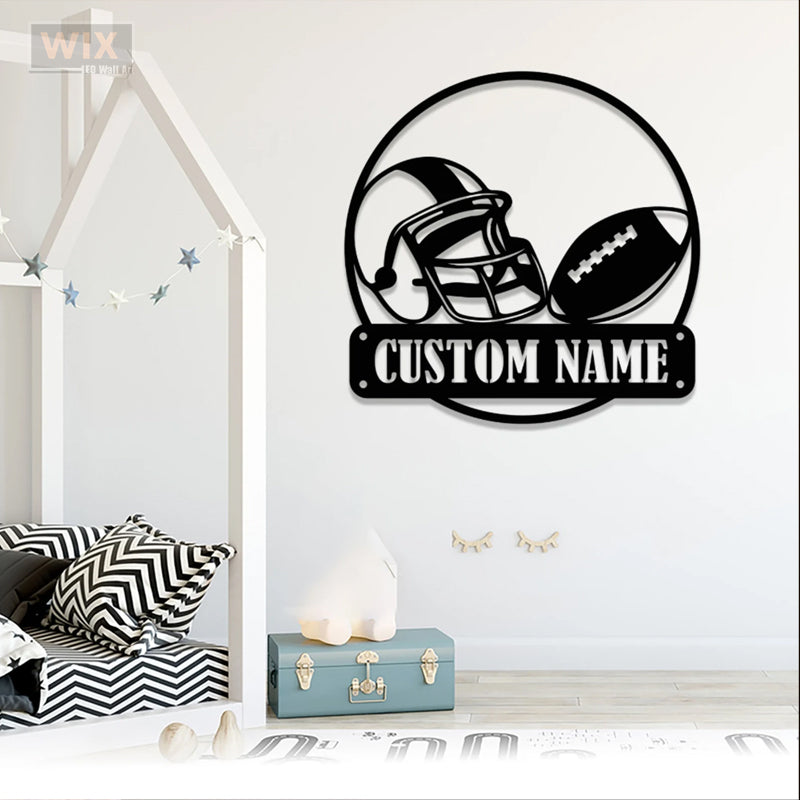 Football Led Metal Sign - Wix Decor