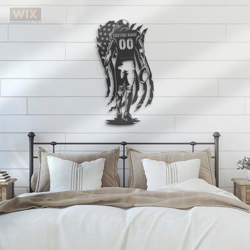Football Led Metal Sign - Wix Decor