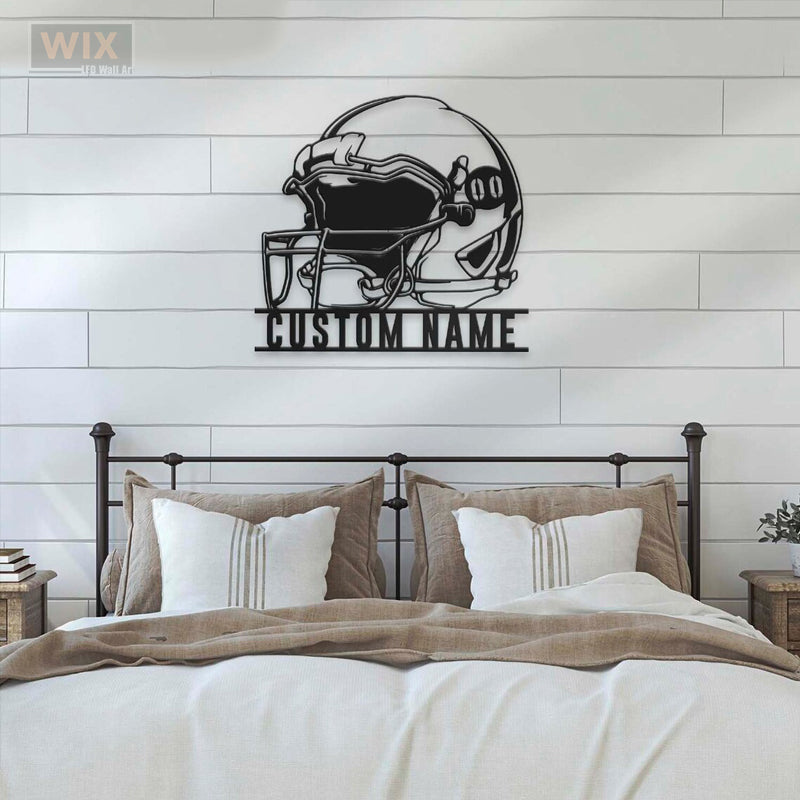 Football Led Metal Sign - Wix Decor