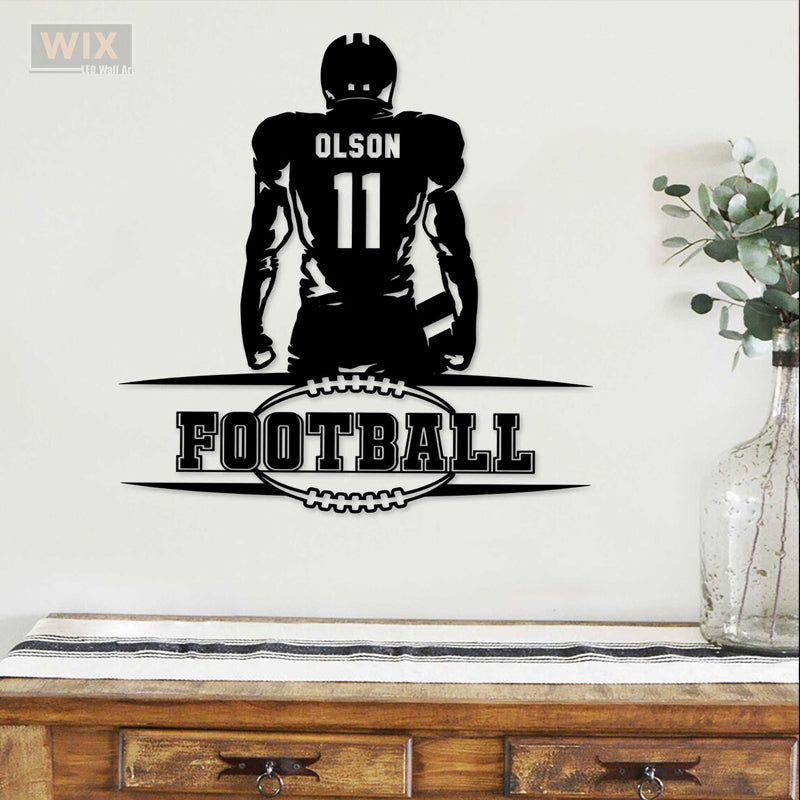 Football Led Metal Sign - Wix Decor