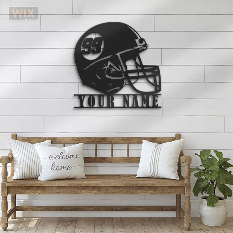 Football Led Metal Sign - Wix Decor