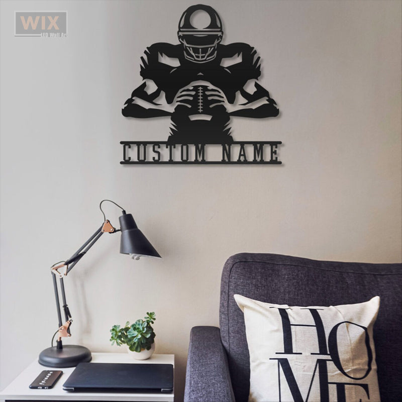 Football Led Metal Sign - Wix Decor