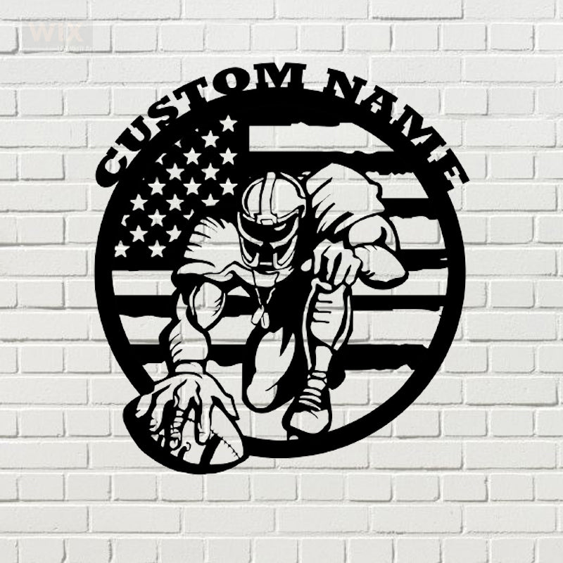 Football Led Metal Sign - Wix Decor