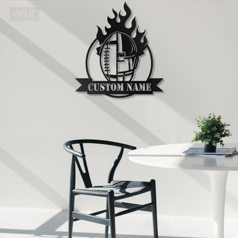Football Led Metal Sign - Wix Decor