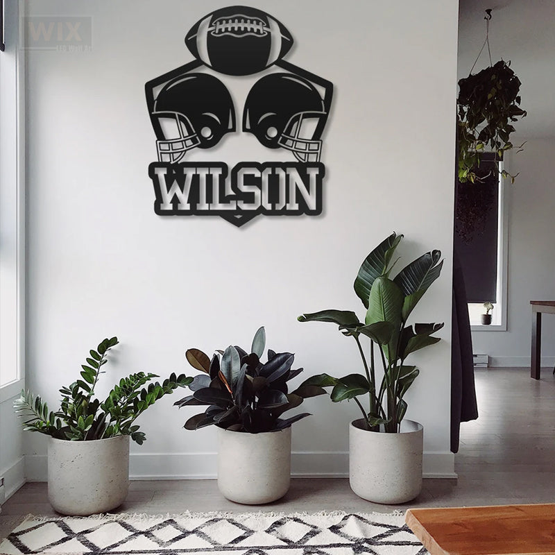 Football Led Metal Sign - Wix Decor