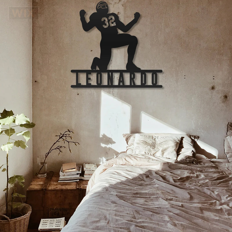 Football Led Metal Sign - Wix Decor