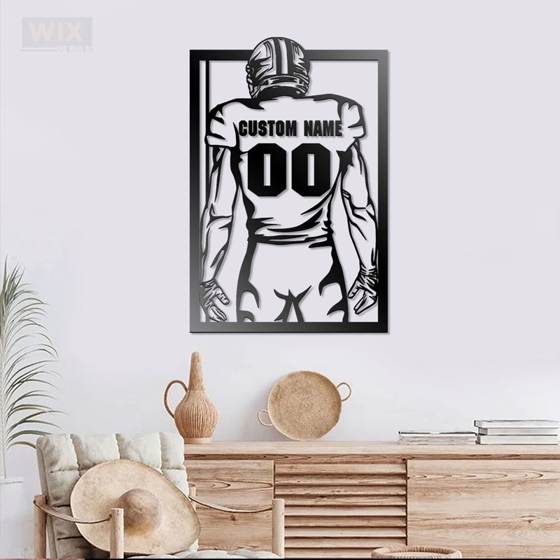 Football Led Metal Sign - Wix Decor