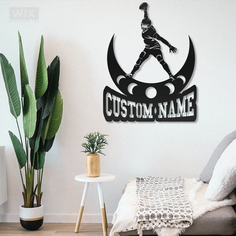 Football Led Metal Sign - Wix Decor