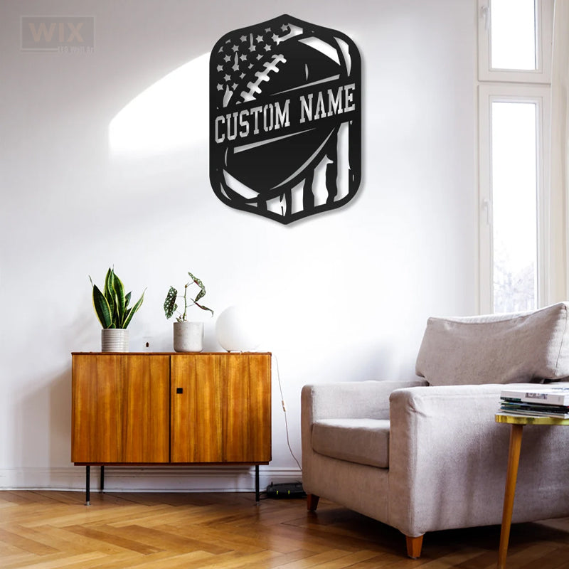 Football Led Metal Sign - Wix Decor