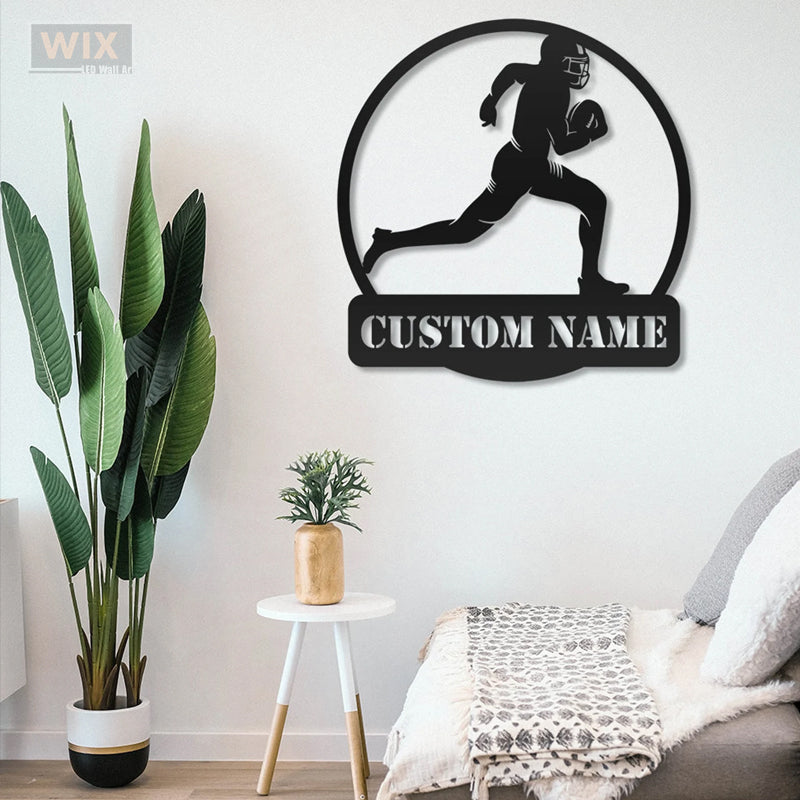Football Led Metal Sign - Wix Decor