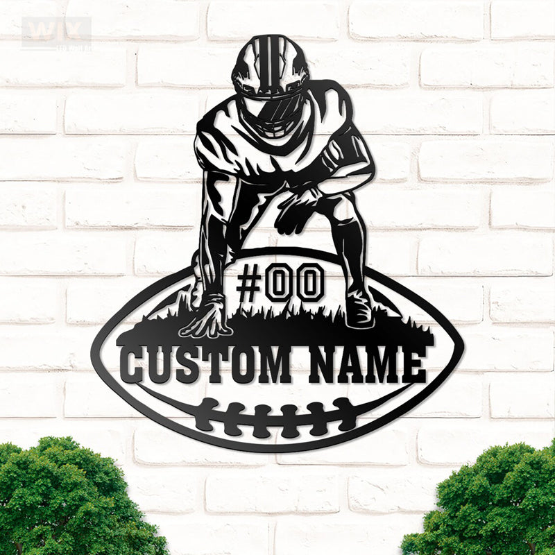Football Led Metal Sign - Wix Decor