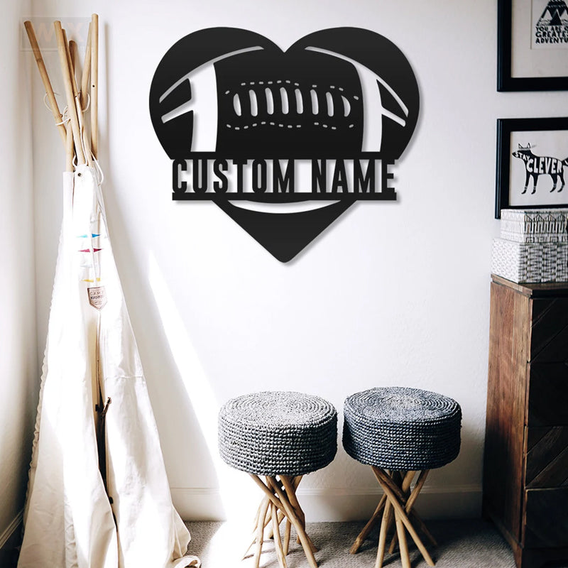 Football Led Metal Sign - Wix Decor