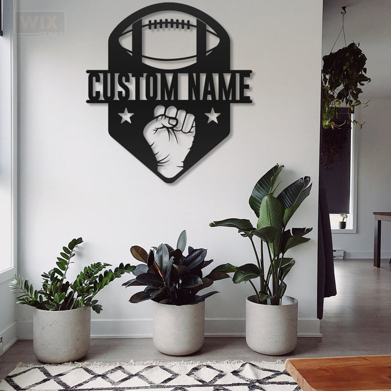 Football Led Metal Sign - Wix Decor