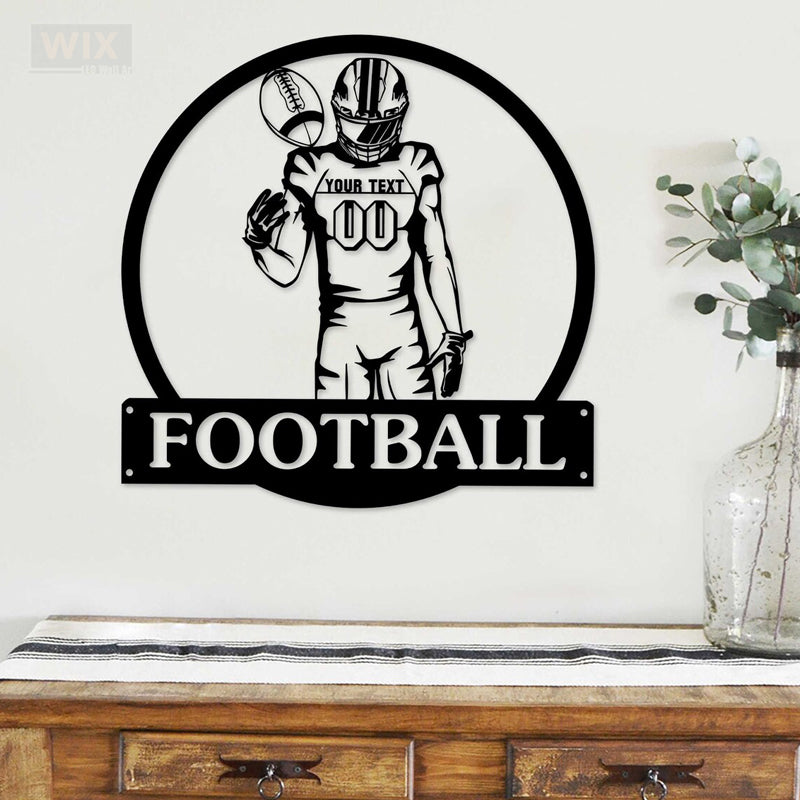 Football Led Metal Sign - Wix Decor