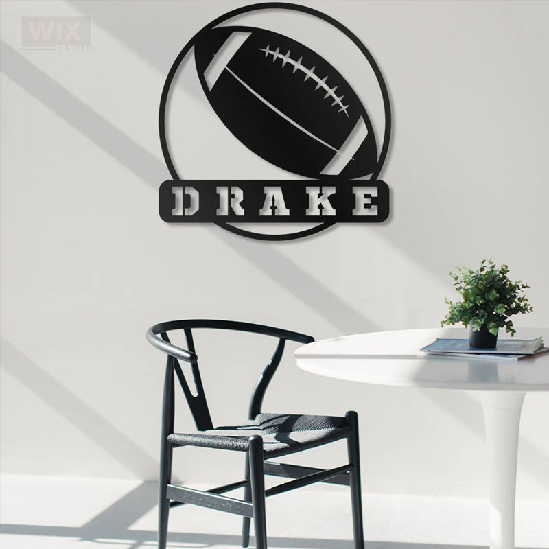 Football Led Metal Sign - Wix Decor