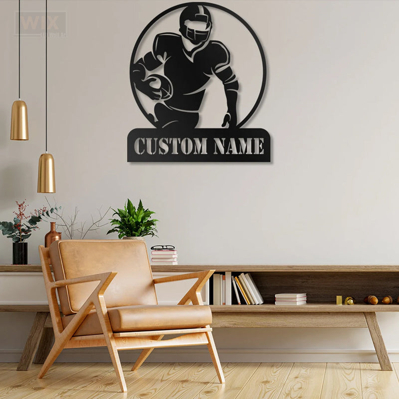 Football Led Metal Sign - Wix Decor