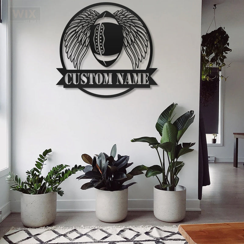 Football Led Metal Sign - Wix Decor