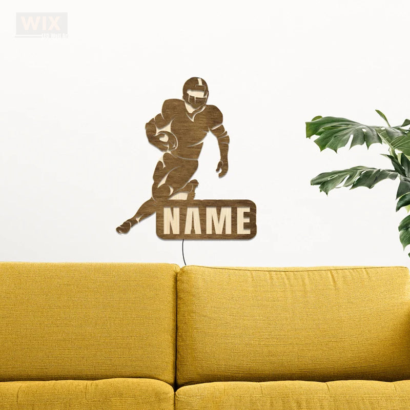 Football Led Metal Sign - Wix Decor
