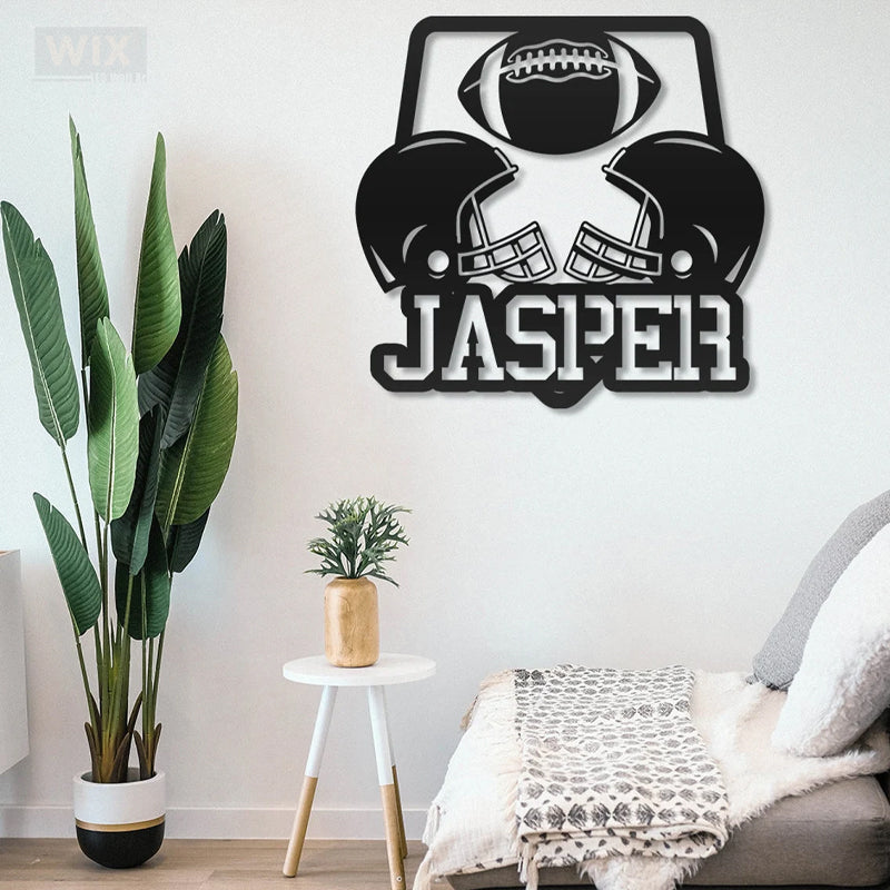 Football Led Metal Sign - Wix Decor