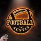 Football Led Metal Sign - Wix Decor