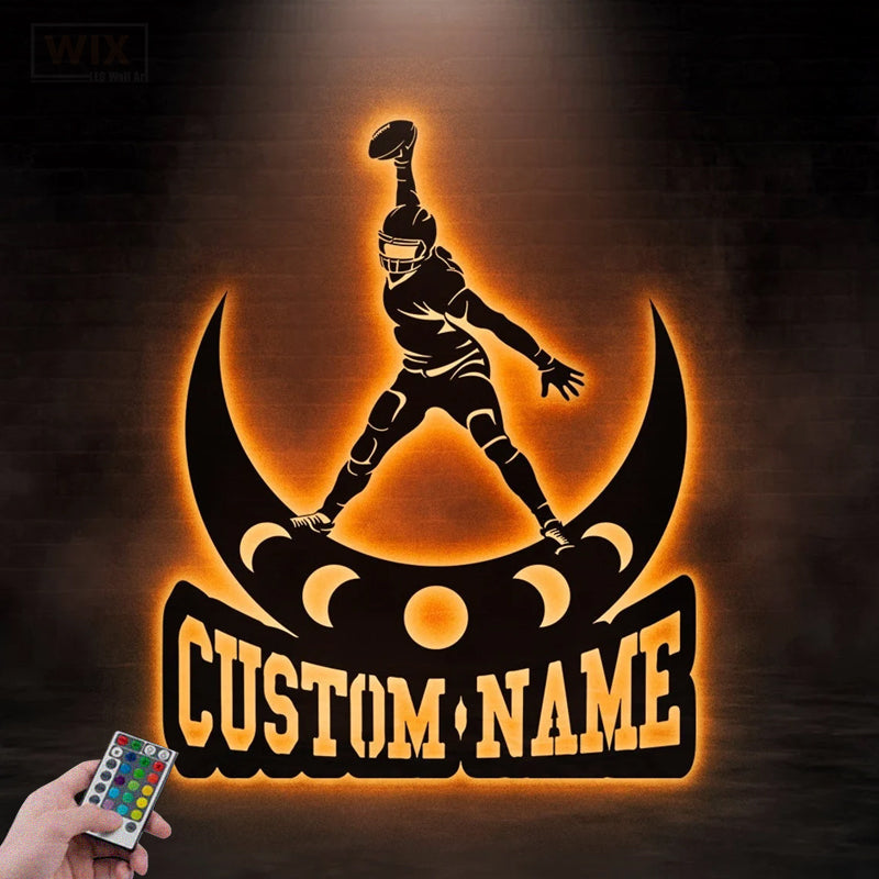 Football Led Metal Sign - Wix Decor