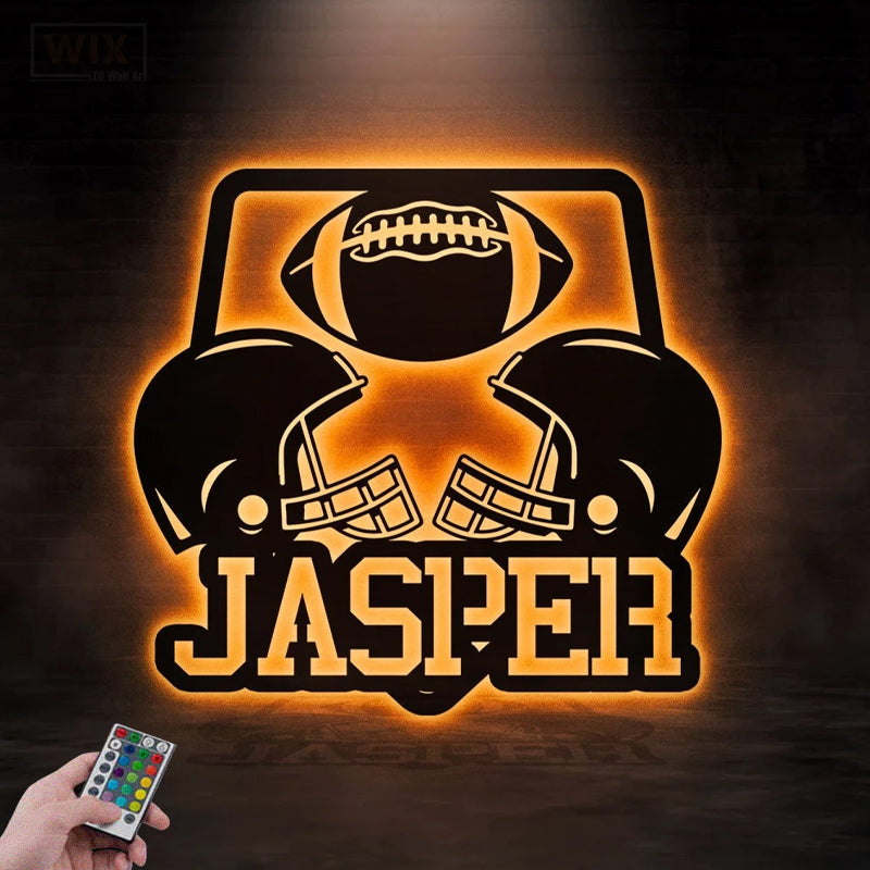 Football Led Metal Sign - Wix Decor