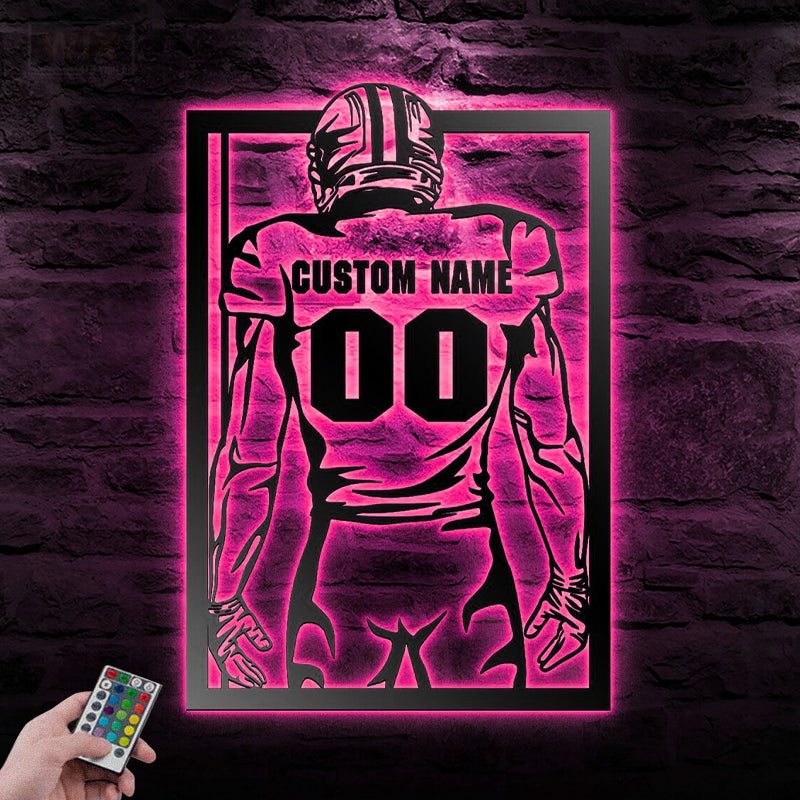 Football Led Metal Sign - Wix Decor