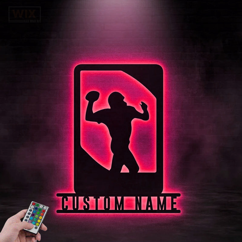 Football Led Metal Sign - Wix Decor
