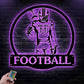 Football Led Metal Sign - Wix Decor