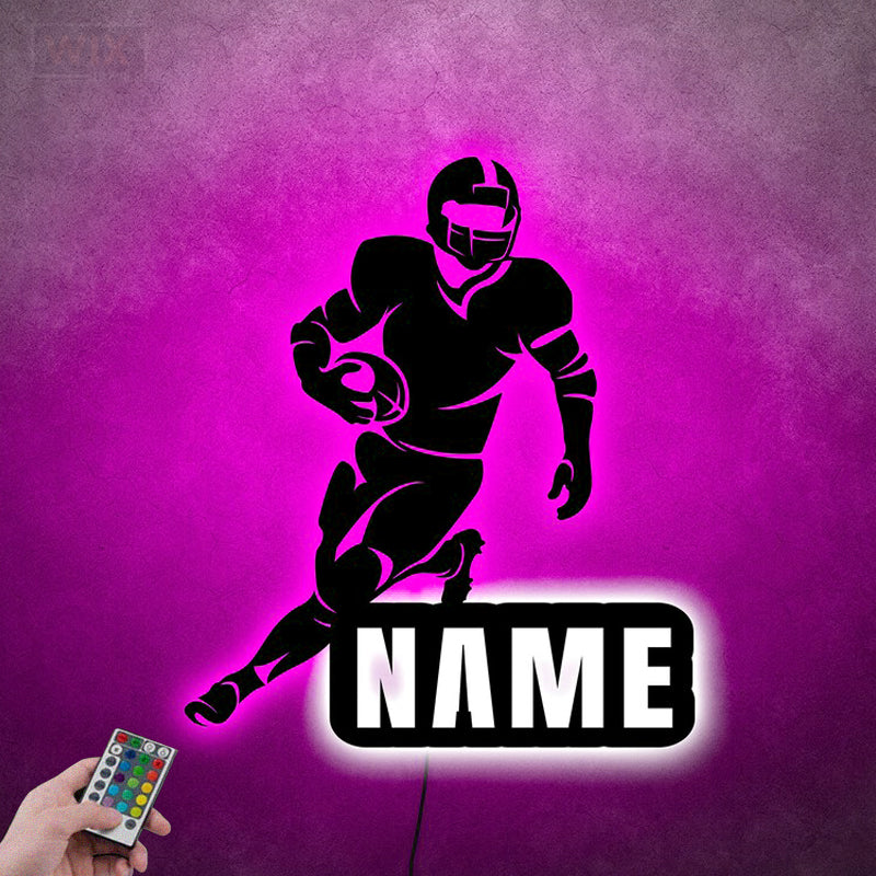 Football Led Metal Sign - Wix Decor