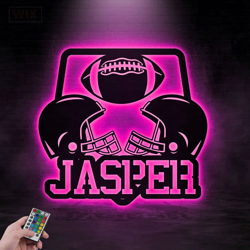 Football Led Metal Sign - Wix Decor