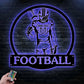 Football Led Metal Sign - Wix Decor