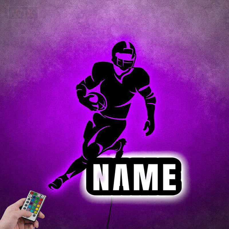 Football Led Metal Sign - Wix Decor