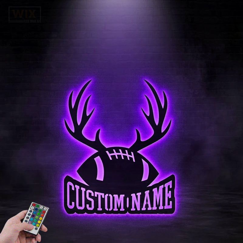 Football Led Metal Sign - Wix Decor