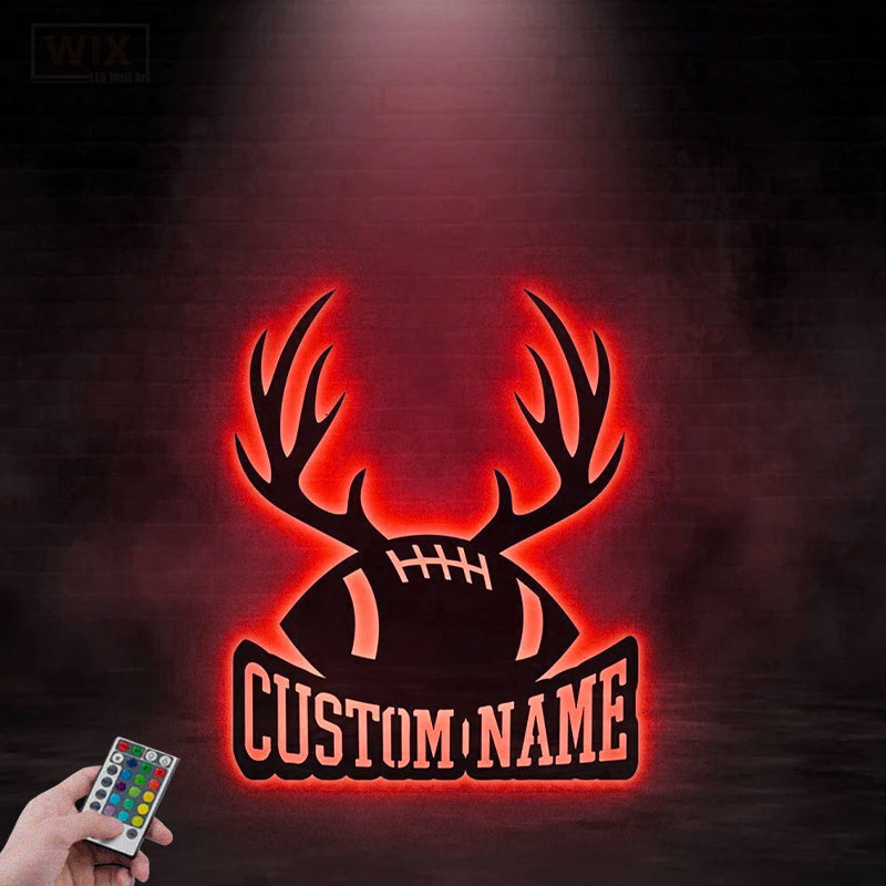 Football Led Metal Sign - Wix Decor