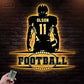 Football Led Metal Sign - Wix Decor