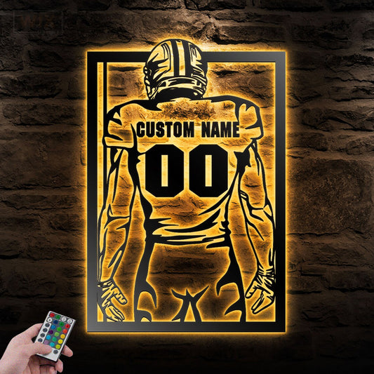 Football Led Metal Sign - Wix Decor