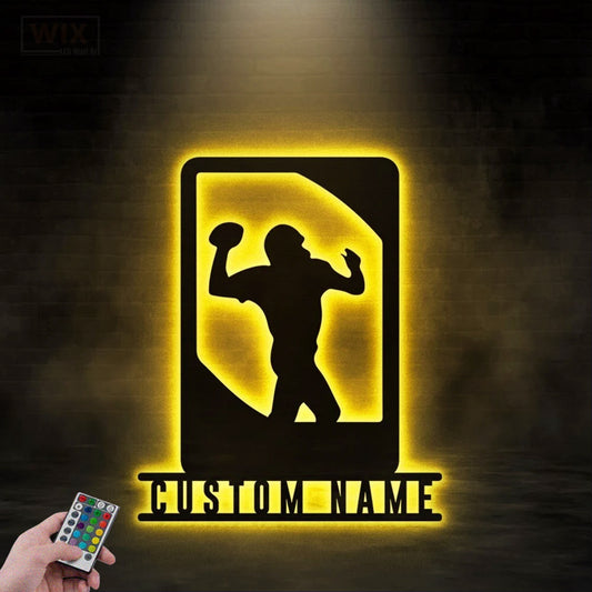 Football Led Metal Sign - Wix Decor