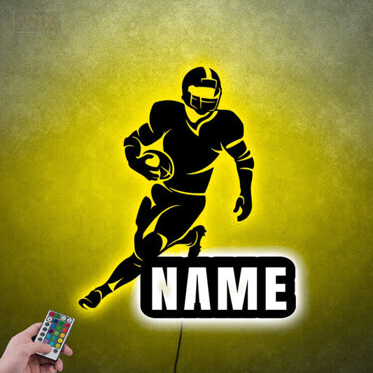 Football Led Metal Sign - Wix Decor
